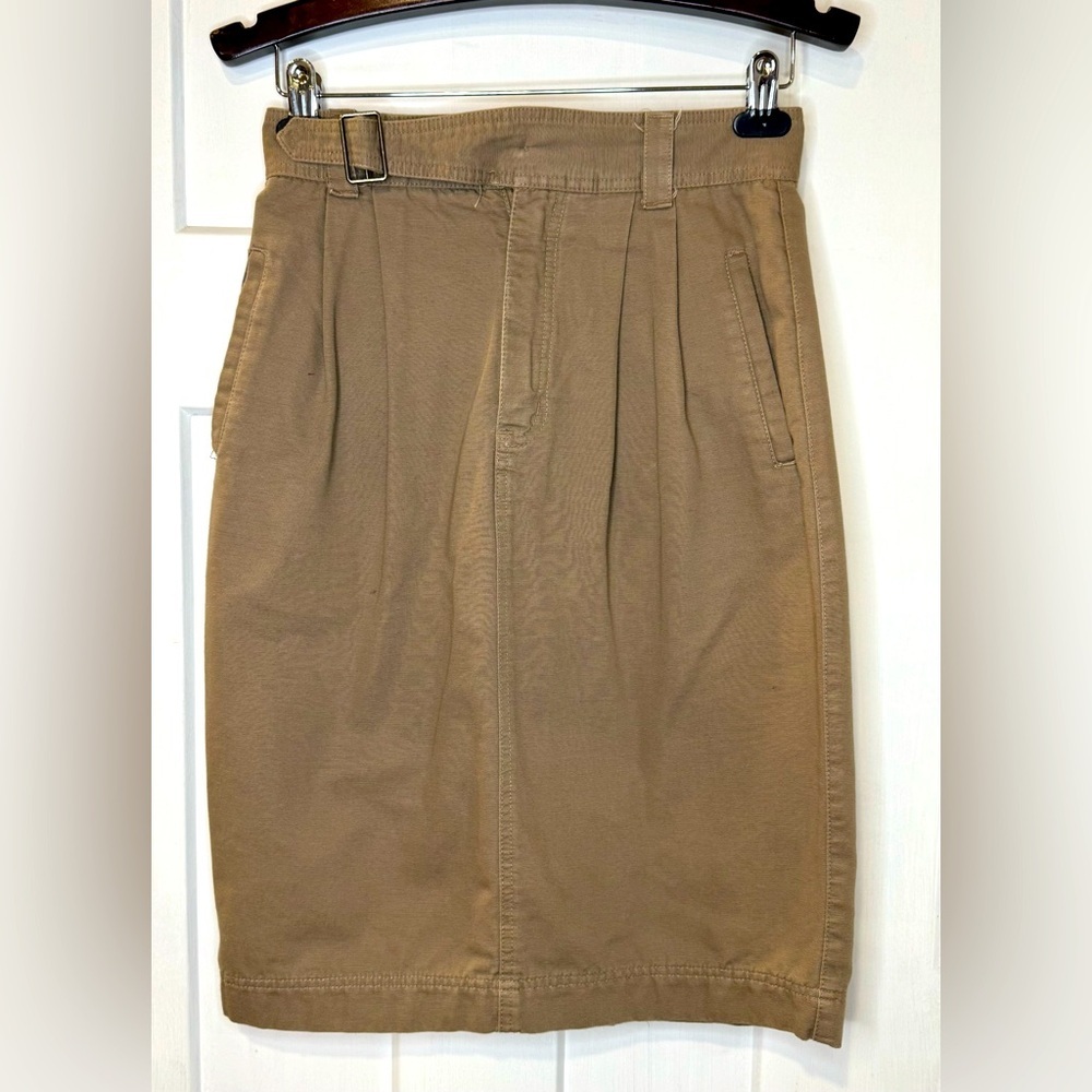 Esprit Khaki Brown High-Waist Pencil Skirt